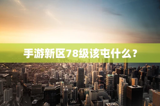 手游新区78级该屯什么？