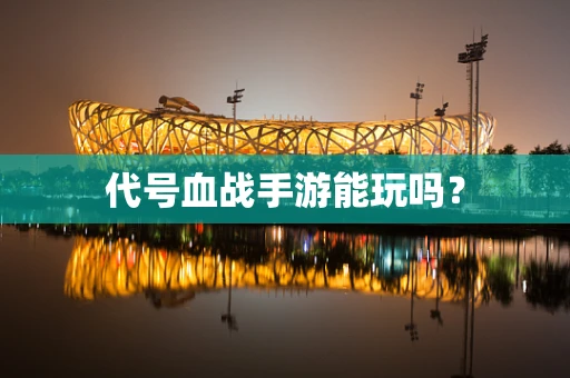 代号血战手游能玩吗？