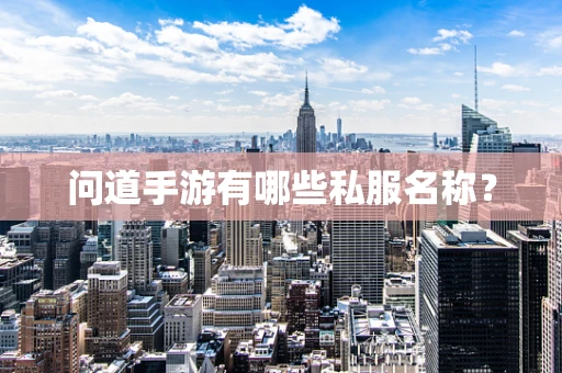 问道手游有哪些私服名称？