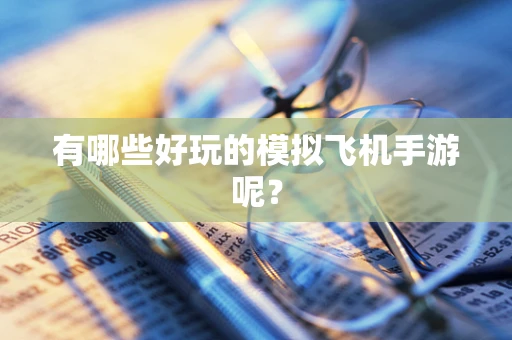 有哪些好玩的模拟飞机手游呢？