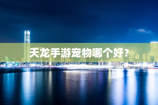 天龙手游宠物哪个好？