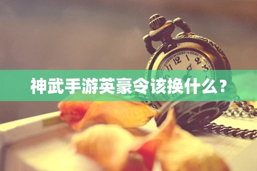 神武手游英豪令该换什么？