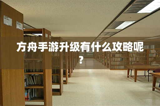 方舟手游升级有什么攻略呢？