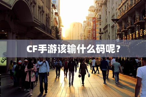 CF手游该输什么码呢？