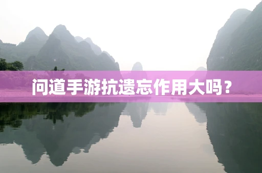 问道手游抗遗忘作用大吗？