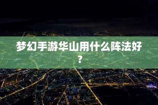 梦幻手游华山用什么阵法好？