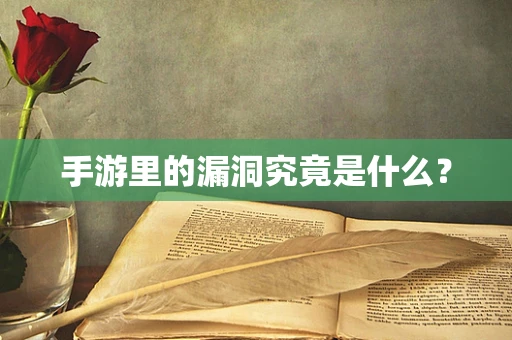 手游里的漏洞究竟是什么？